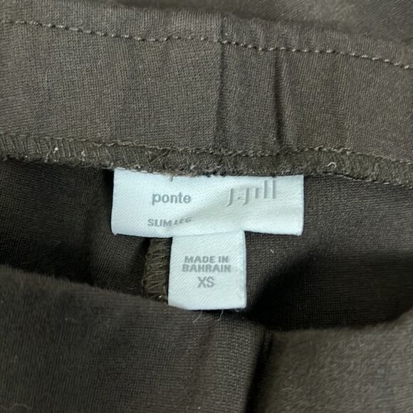 J. Jill Essential Ponte Slim-Leg Pants in Brown - XS - Picture 8 of 10